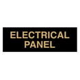 thumbnail image 1 of Standard Electrical Panel Sign - Black / Gold - Medium 2-3/4" x 7", 1 of 4