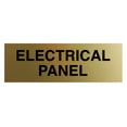 thumbnail image 1 of Standard Electrical Panel Sign - Brushed Gold - Small 2" x 6", 1 of 4