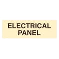 thumbnail image 1 of Standard Electrical Panel Sign - Ivory / Dark Brown - Small 2" x 6", 1 of 4