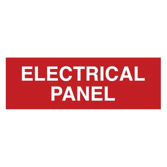 Standard Electrical Panel Sign -Red - Small 2" x 6"