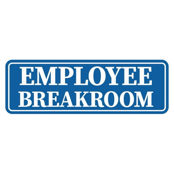 Standard Employee Breakroom Sign (Blue) - Small
