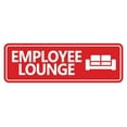 thumbnail image 1 of Standard Employee Lounge Sign (Red) - Small, 1 of 5