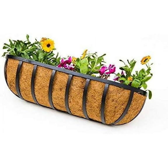Standard English Garden Iron Window Basket w/Coco Liner - 60 Inch$$Garden & Patio