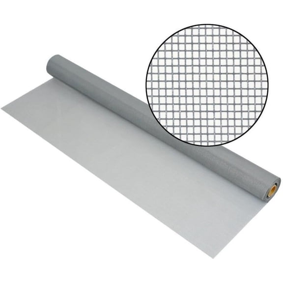 Standard Fiberglass Screen Mesh Roll Kit - 84 in x 100 ft - Window, Patio, Pool, Sliding Door