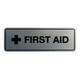 thumbnail image 1 of Standard First Aid Sign (Brushed Silver) - Small, 1 of 5
