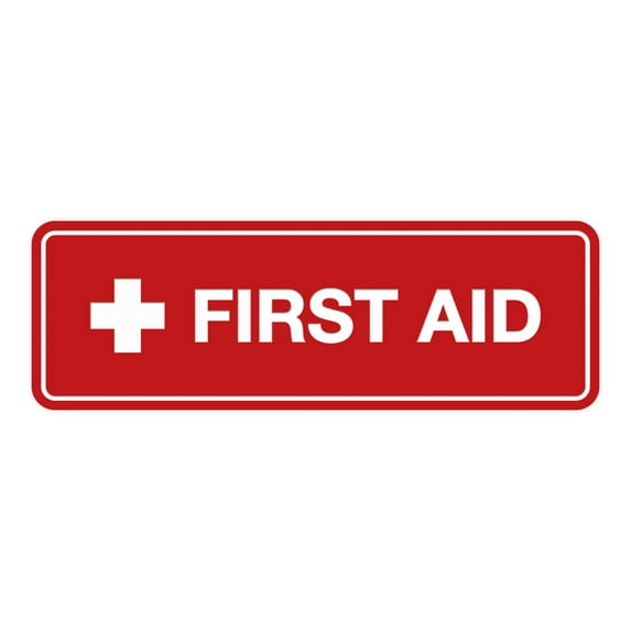 Standard First Aid Sign (Red) - Small