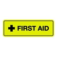 thumbnail image 1 of Standard First Aid Sign (Yellow / Black) - Small, 1 of 5