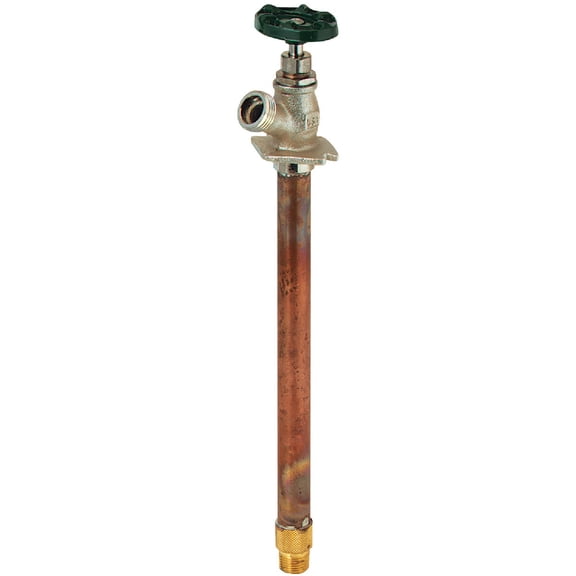 Arrowhead Brass Frost-Proof Wall Hydrant - 10 In Red