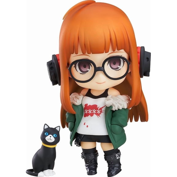 Standard Futaba Sakura Posable Nendoroid Action Figure, Persona 5 Anime Articulated Collectible Statue for Hobby Display & Fan Gift