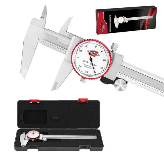 Standard Gage 0-6" Range SAE Dial Caliper Measuring Tool 0.001" Accuracy USA