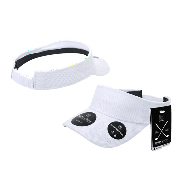 Standard Golf Sun Visors Pique Pattern White