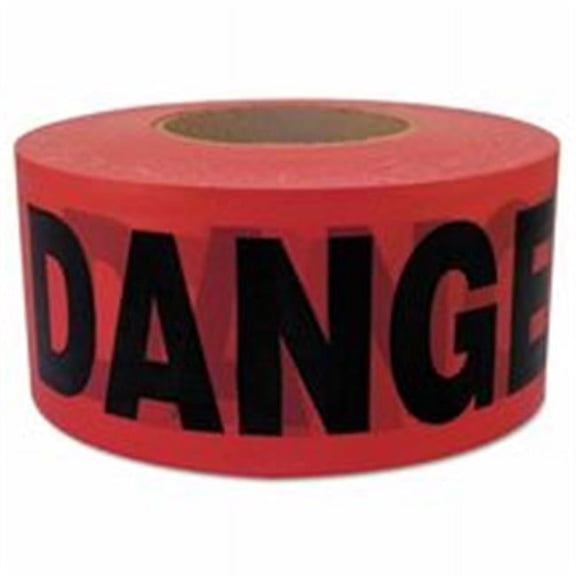 Standard Grade Barricade Tape - Red - 3 in. x 1000 ft.