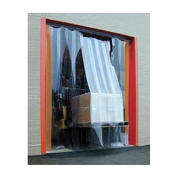 Standard Grade Clear Strip Door Curtain - 6 x 7 ft - Energy Efficient