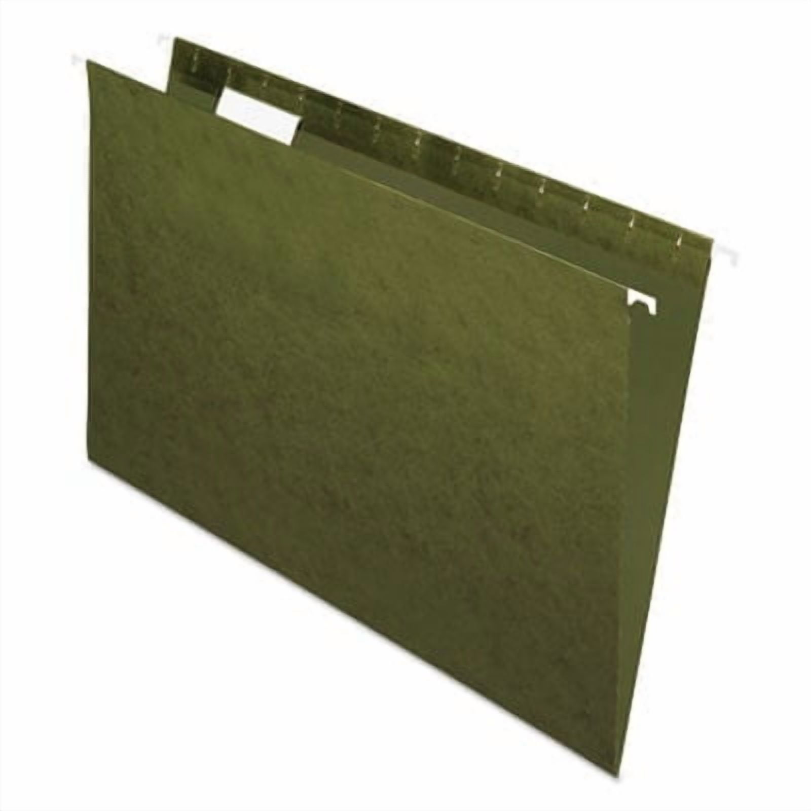 Pendaflex Essentials Hanging File Folder, 1/5 Cut, Legal Size, Standard Green, Pack of 25