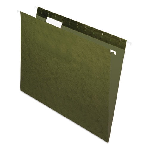 Standard Green Hanging Folders, Letter Size, 1/5-Cut Tab, Standard Green, 25/box | Bundle of 2 Boxes