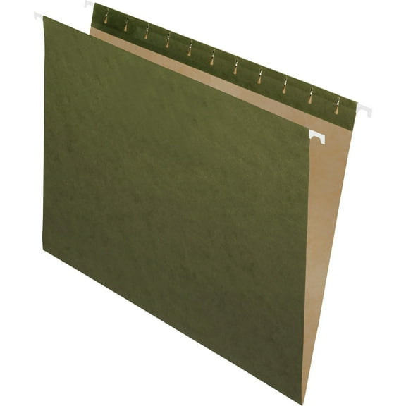 Standard Green Hanging Folders, Letter Size, Straight Tab, Standard Green, 25/box | Bundle of 5 Boxes