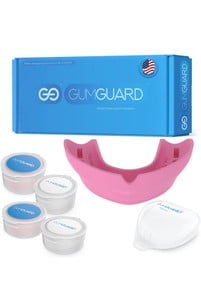 Standard GumGuard Denture Mouthguard Upper Arch Custom-Fit Overnight Guard Pink