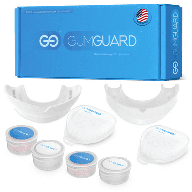 Standard GumGuard Full Arch Denture Mouthguard Set Upper and Lower Custom-Fit Made in USA White