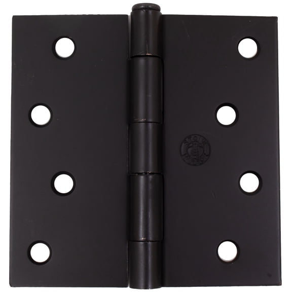 Standard Hinge, 4 Inches, Square Corner, Bulk Pack (100 Each), Oil-Rubbed Bronze by Stone Harbor Hardware