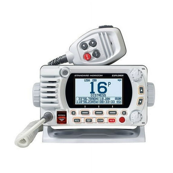 Standard Horizon GX1800G Fixed Mount VHF with GPS - White GX1800GW Fixed Mount VHF