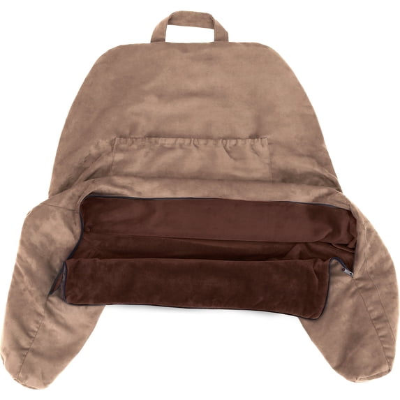 Standard+ Husband Pillow Aspen Edition Saddle Brown Cover Pillowcase, Soft Easy-Care Wash Fabric Designed, Two-Sided Reversible Fabric, Big Long Zipper for Remove, Perfect Fit for Reading Bed Rest