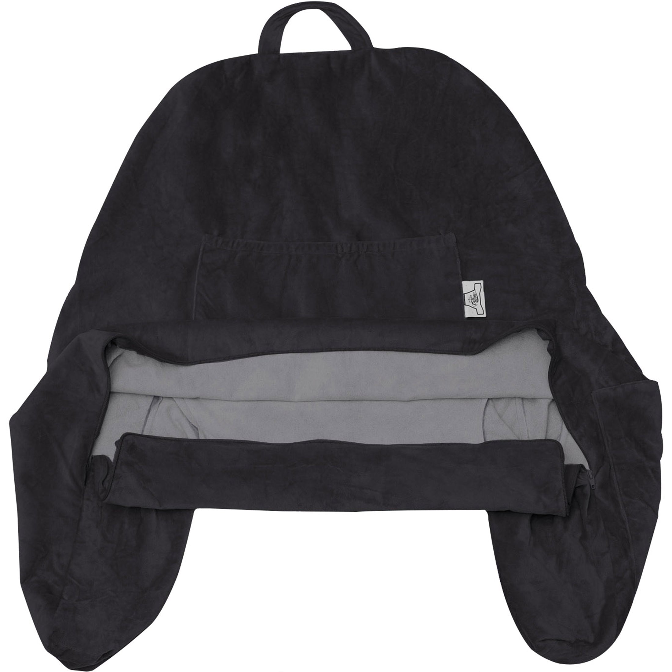 Standard+ Husband Pillow Black Cover MicroPlush Fiber Case, Soft Easy ...