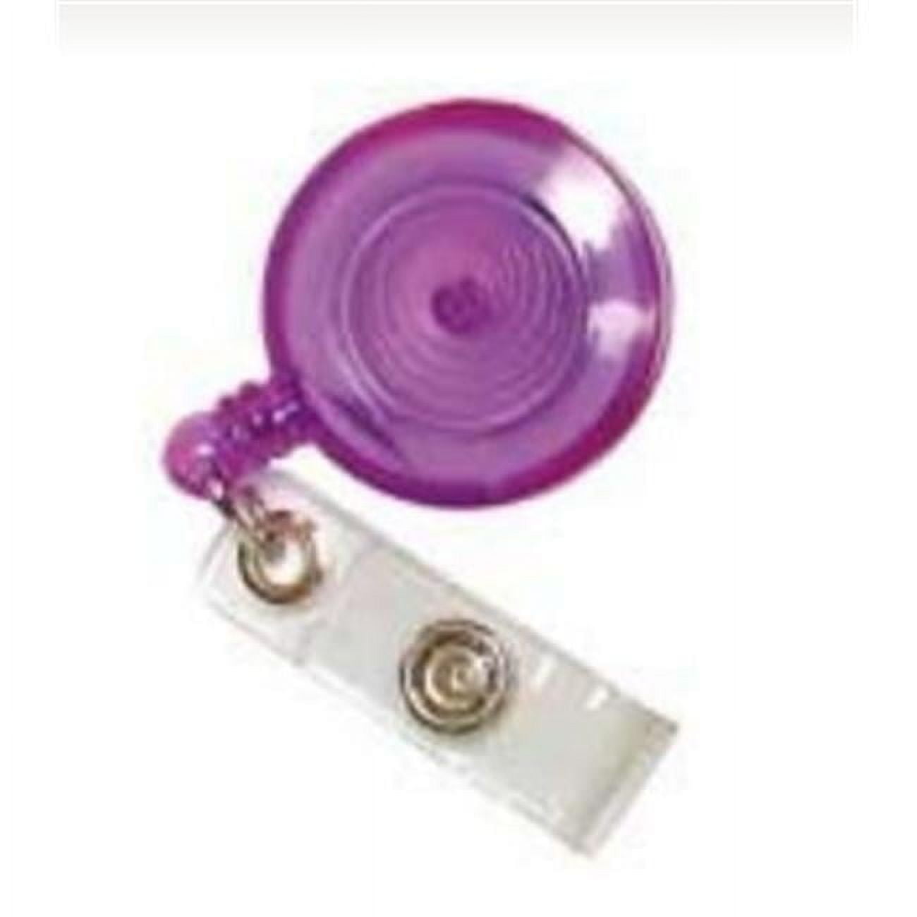 Standard ID Badge Reel Round Belt Clip Strap PURPLE ()
