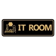thumbnail image 1 of Standard IT Room Sign (Black Gold) - Medium, 1 of 5