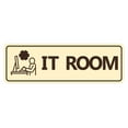 thumbnail image 1 of Standard IT Room Sign (Ivory/Dark Brown) - Large, 1 of 5