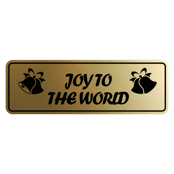 Standard Joy to the World Sign (Brushed Gold) - Small