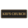 thumbnail image 1 of Standard Kid's Church Sign (Black Gold) - Large, 1 of 5