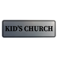 thumbnail image 1 of Standard Kid's Church Sign (Brushed Silver) - Small, 1 of 5