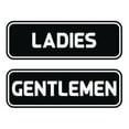 thumbnail image 1 of Standard Ladies Gentlemen Restroom Sign Set - Black Medium 2-3/4" X 7", 1 of 4
