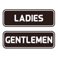 thumbnail image 1 of Standard Ladies Gentlemen Restroom Sign Set - Dark Brown Small 2" X 6", 1 of 4