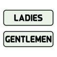 thumbnail image 1 of Standard Ladies Gentlemen Restroom Sign Set - Lt Gray Large 3" X 9", 1 of 4