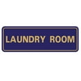 thumbnail image 1 of Standard Laundry Sign - Blue / Gold - Large 3" X 9", 1 of 5
