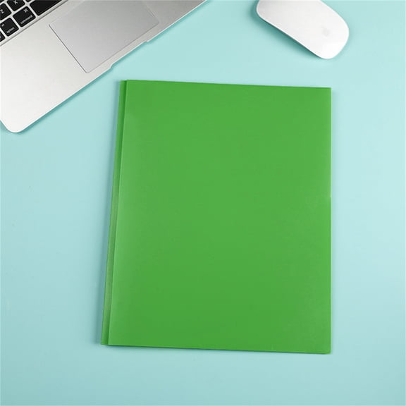 Standard Letter Size Two Pocket Plastic Folder Wearproof Poly Material with Business Card Holder Multi Color schol Supply Paper Storage Folder