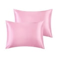 thumbnail image 1 of REGALWOVEN Set of 2 Satin Pillowcases for Hair and Skin with Envelope Closure Standard Light Pink, 1 of 6