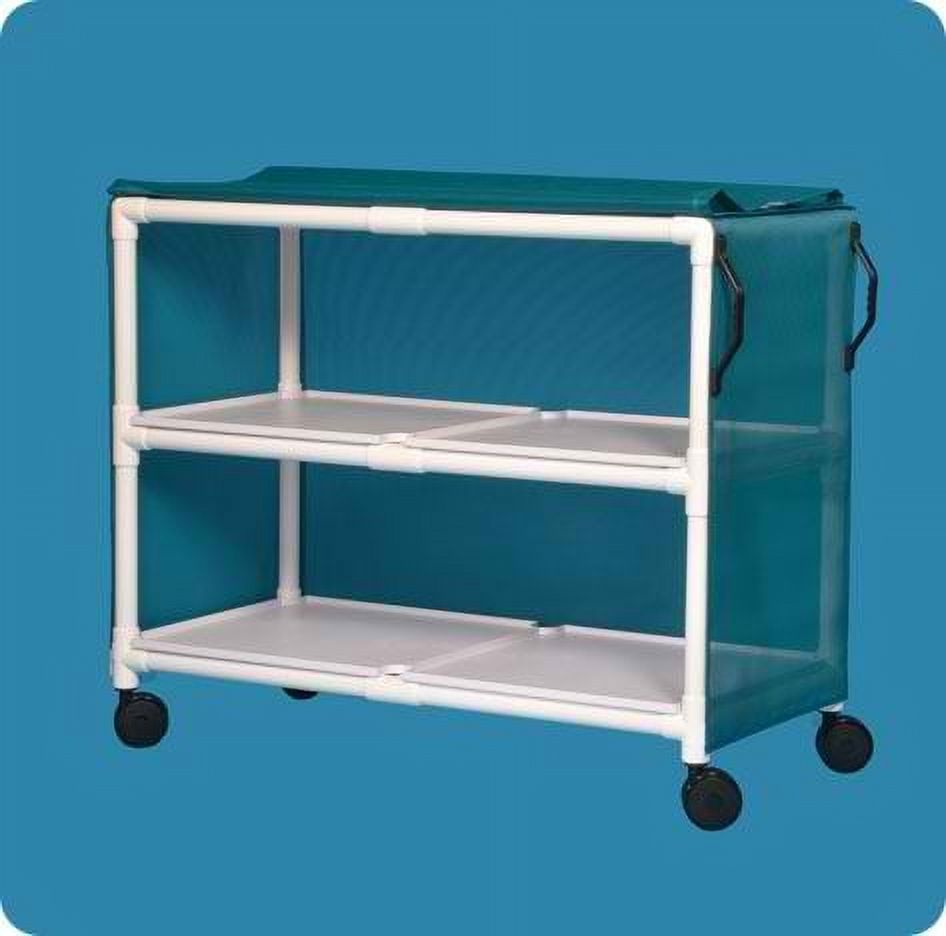 Standard Line Jumbo Linen Cart with Two Shelves VLLC242M Mint Cover