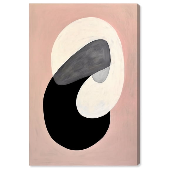 Standard Locks Contemporary Abstract Shapes Trendy Canvas Wall Art by Art Remedy, Gallery Wrapped, 16"x24"
