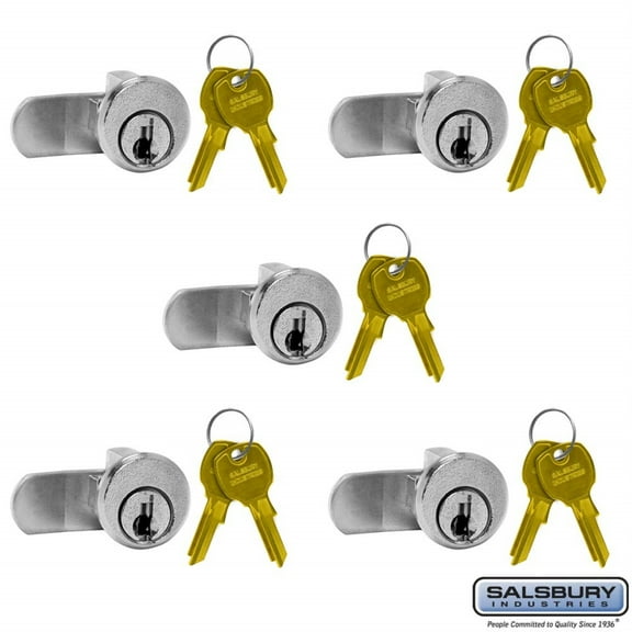 Standard Locks - Replacement for Salsbury Vertical Mailbox Door with 2 Keys per Lock - 5 Pack