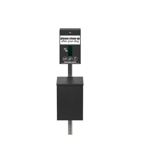 Standard Low Profile Dog Waste Station / MittN Bag™ System (Matte Black)