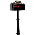 thumbnail image 1 of Standard Mailbox & Post System  Black Rust Resistant Mailbox  Includes Address Plaque, Mounting Hardware  Metal Mailbox with Decorative Post, 1 of 1