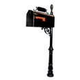 thumbnail image 1 of Standard Mailbox & Post System  Black Rust Resistant Mailbox  Includes Plaque, Decorative Bracket, Pineapple Finial & Mounting Hardware - Numbers Sold Separately, 1 of 1