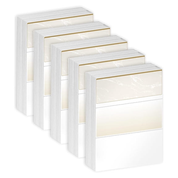 Standard Marble Top High Security Check Paper - Laser/Inkjet Printer Compatible - 11 Security Features - 2500 Blank Business Checks (04505C)
