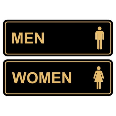 Men and Women Restroom Signs Pictogram Acrylic Self Adhesive Back ...