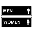 thumbnail image 1 of Standard Men Women Restroom Sign (Set of 2) - Black - Medium, 1 of 1