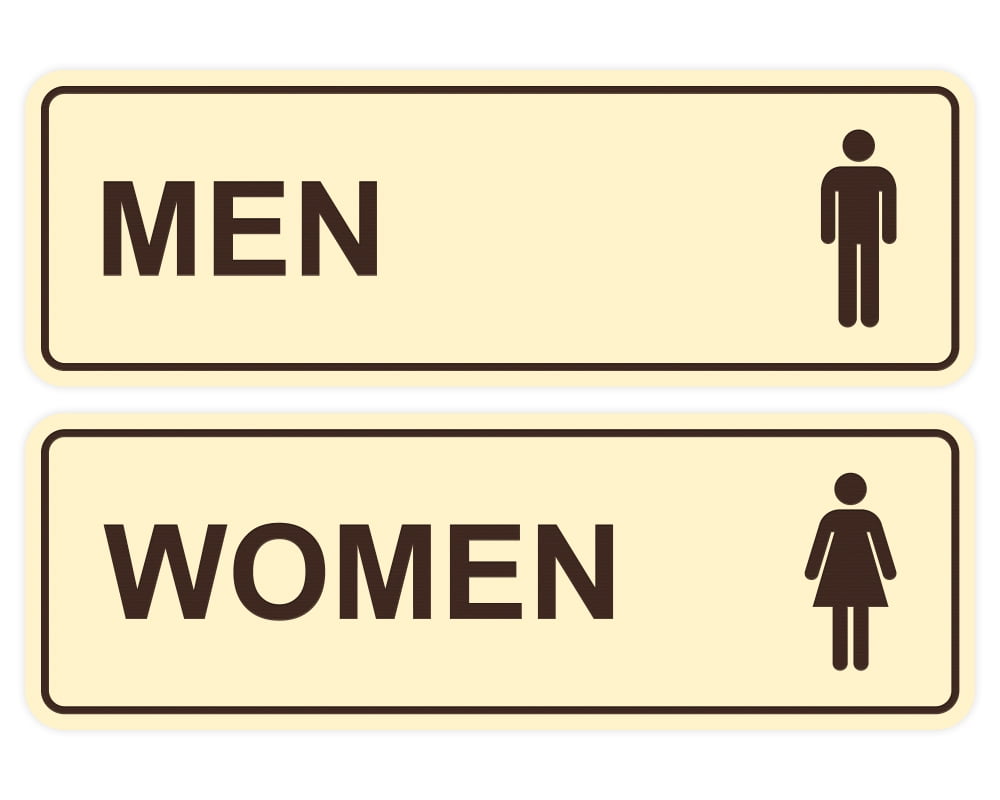 1 Pair Toilet Sign Stickers MEN & WOMEN Toilet... - Vicedeal - View #4