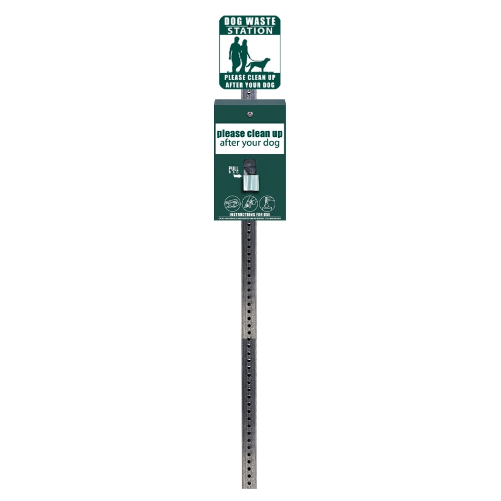 Standard Mini Dog Waste Station / ONEpul® Header Bag System (Matte Green)