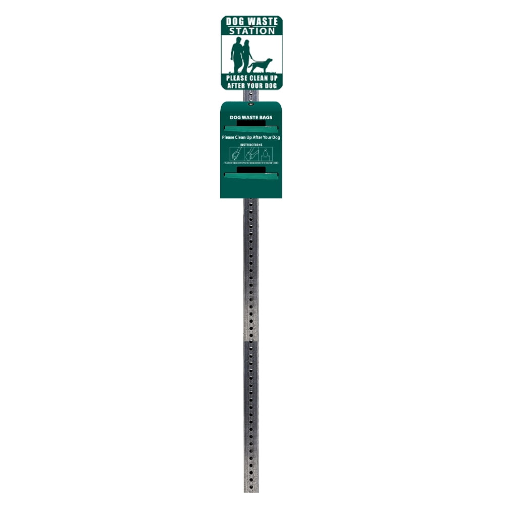Standard Mini Dog Waste Station / Tie_Handle Roll (Matte Green)